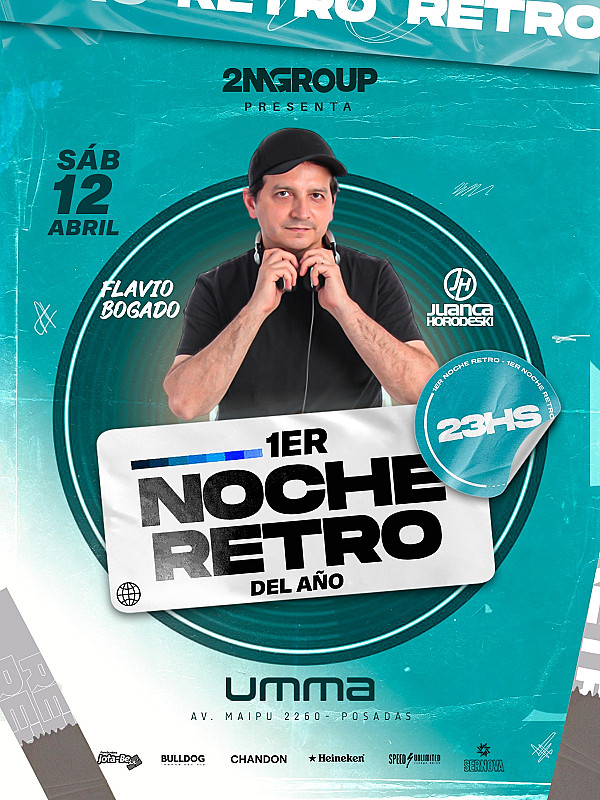 Primera Noche Retro del año - Sábado 12 de abril  UMMA
