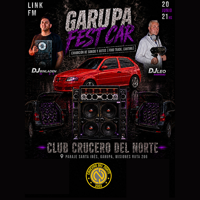 Garupa Fest Car - 20 de Junio - Club Crucero del Norte
