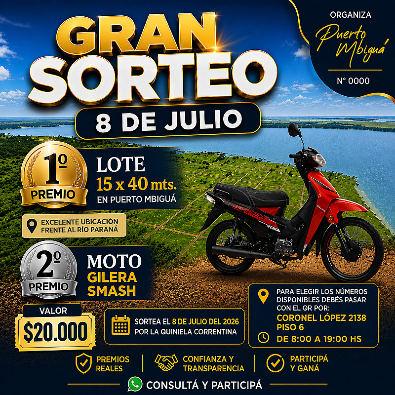 Gran sorteo - Puerto Mbiguá
