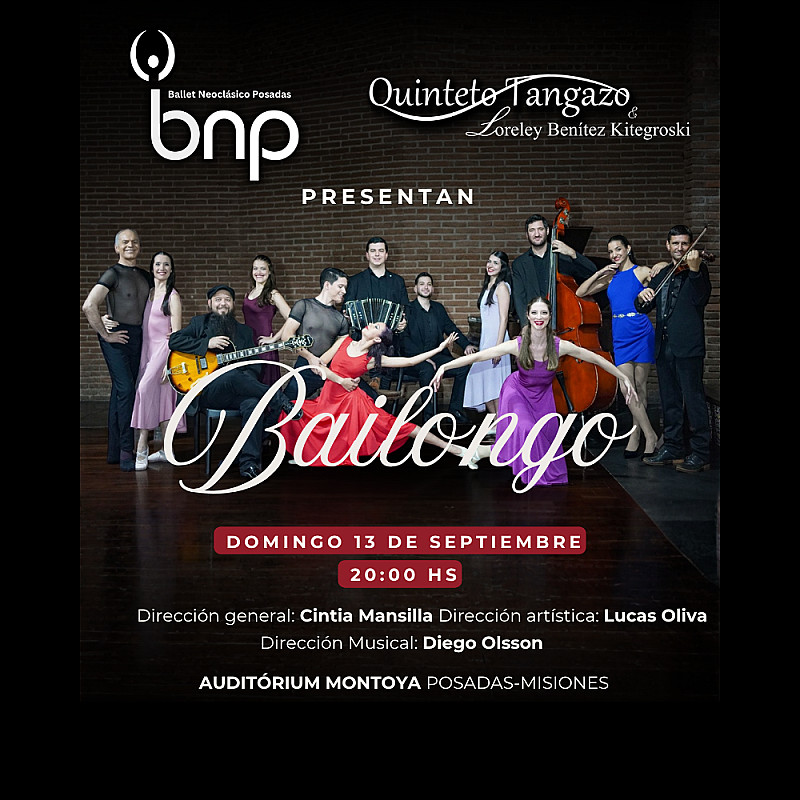 Bailongo - Una noche donde el tango cobra vida -  Domingo 13 de septiembre