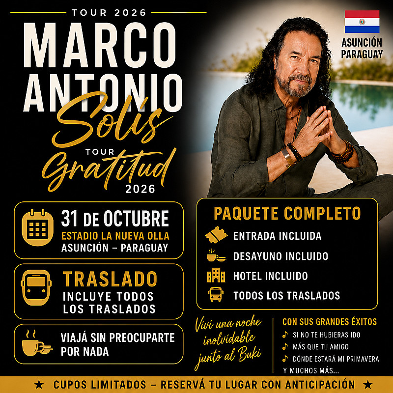 Paquete Completo para ver a Marco Antonio Solís - 31 de octubre