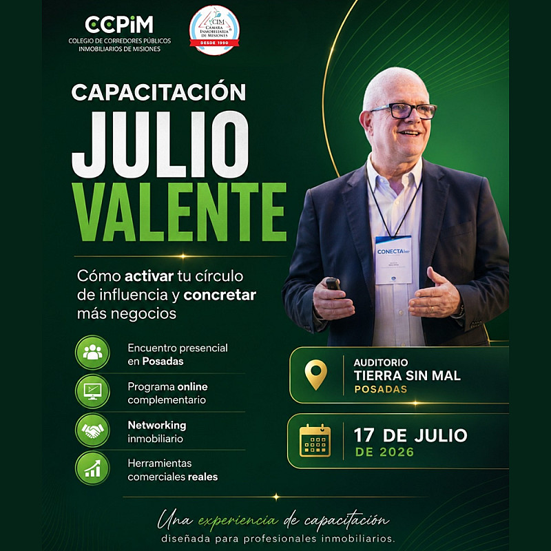 Capacitación con Julio Valente: Cómo activar tu círculo de influencia y concretar más negocios - 17 de julio de 2026